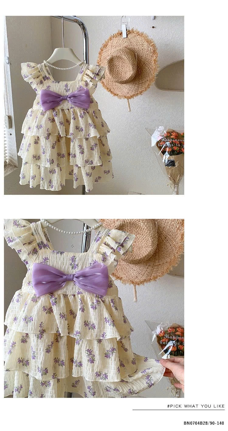 VÁY CÔNG CHÚA XÔ ĐŨI ĐÍNH NƠ CÁNH TIÊN