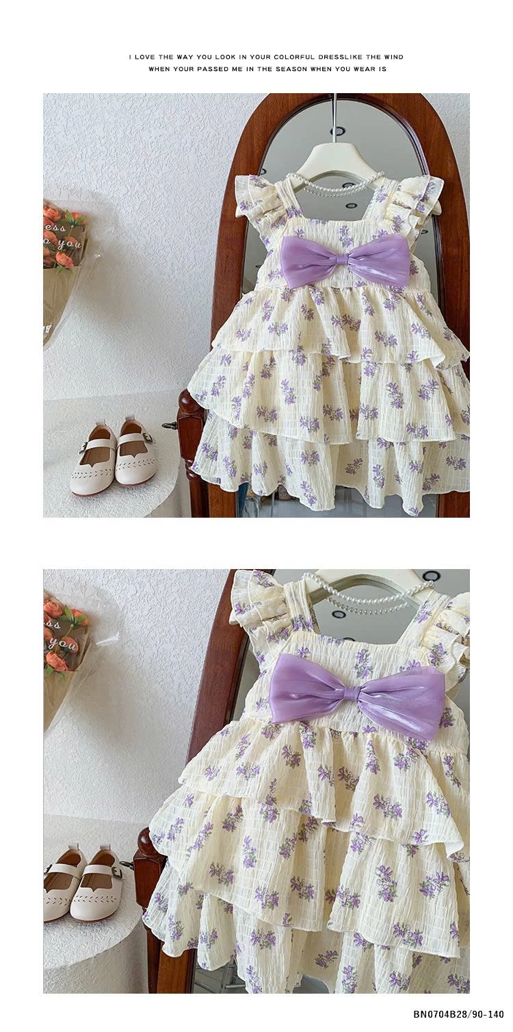 VÁY CÔNG CHÚA XÔ ĐŨI ĐÍNH NƠ CÁNH TIÊN