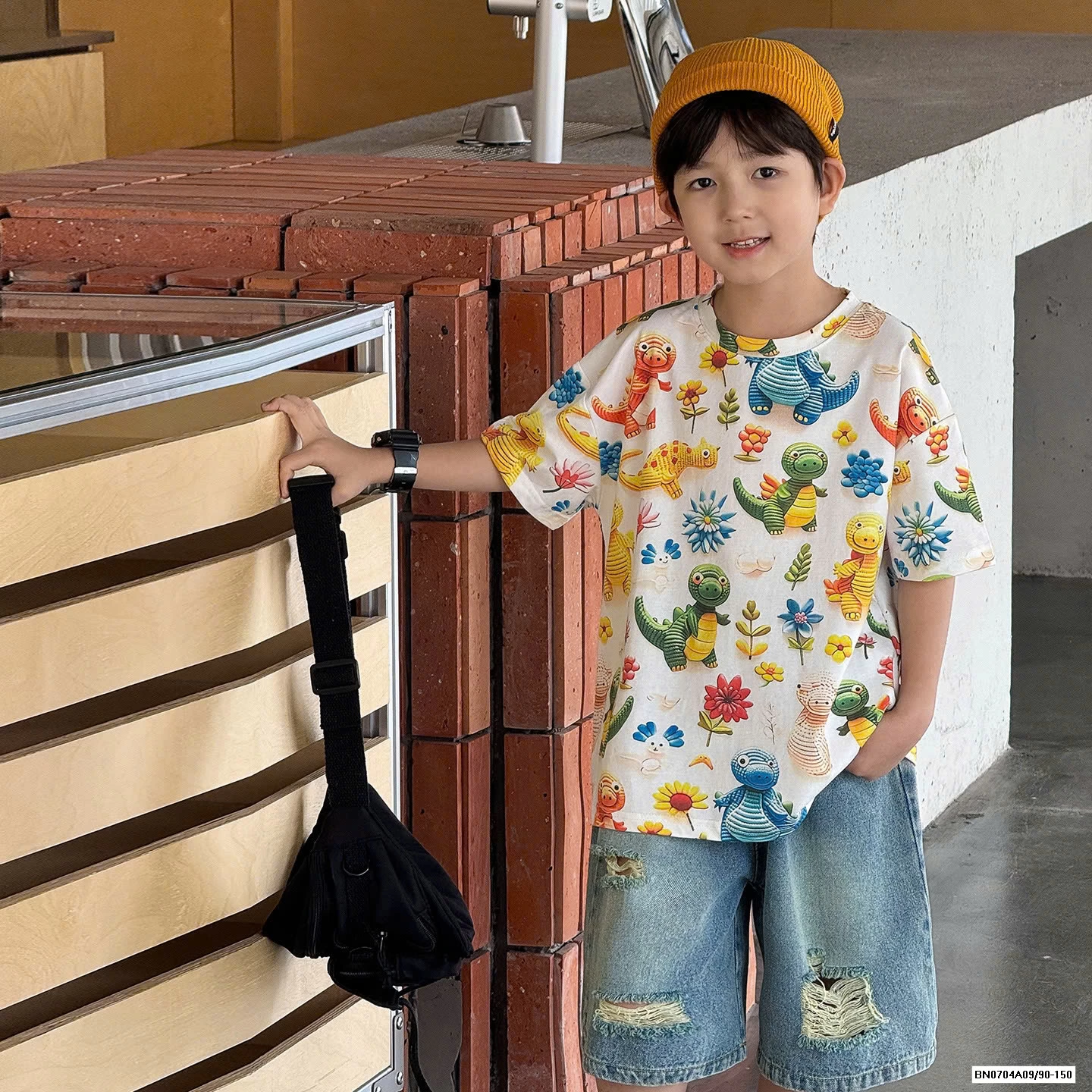 ÁO KHỦNG LONG MIX JEANS RÁCH