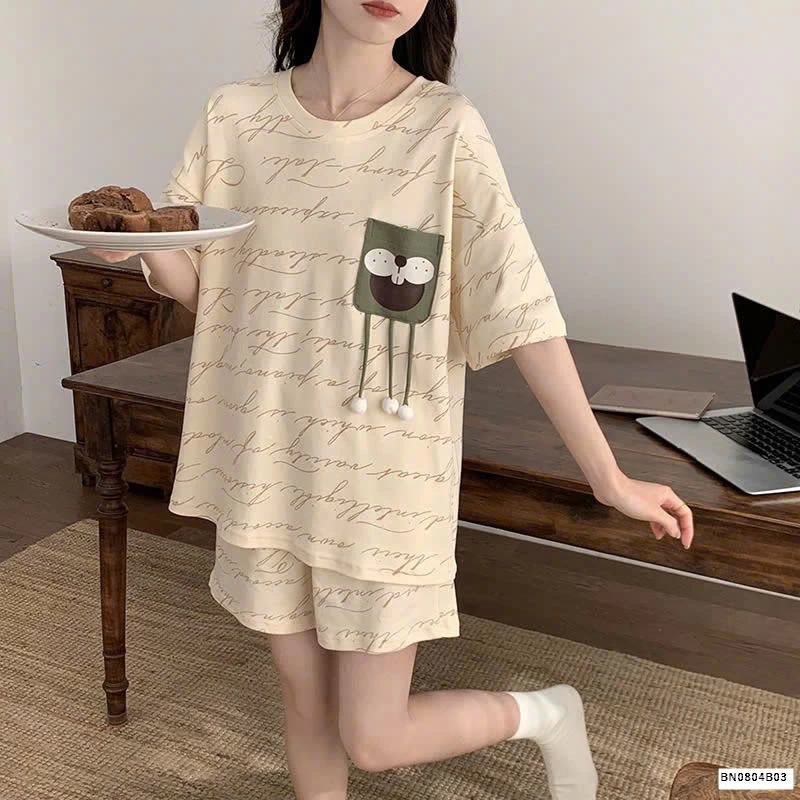 BỘ COTON CỘC TAY MẶC NHÀ