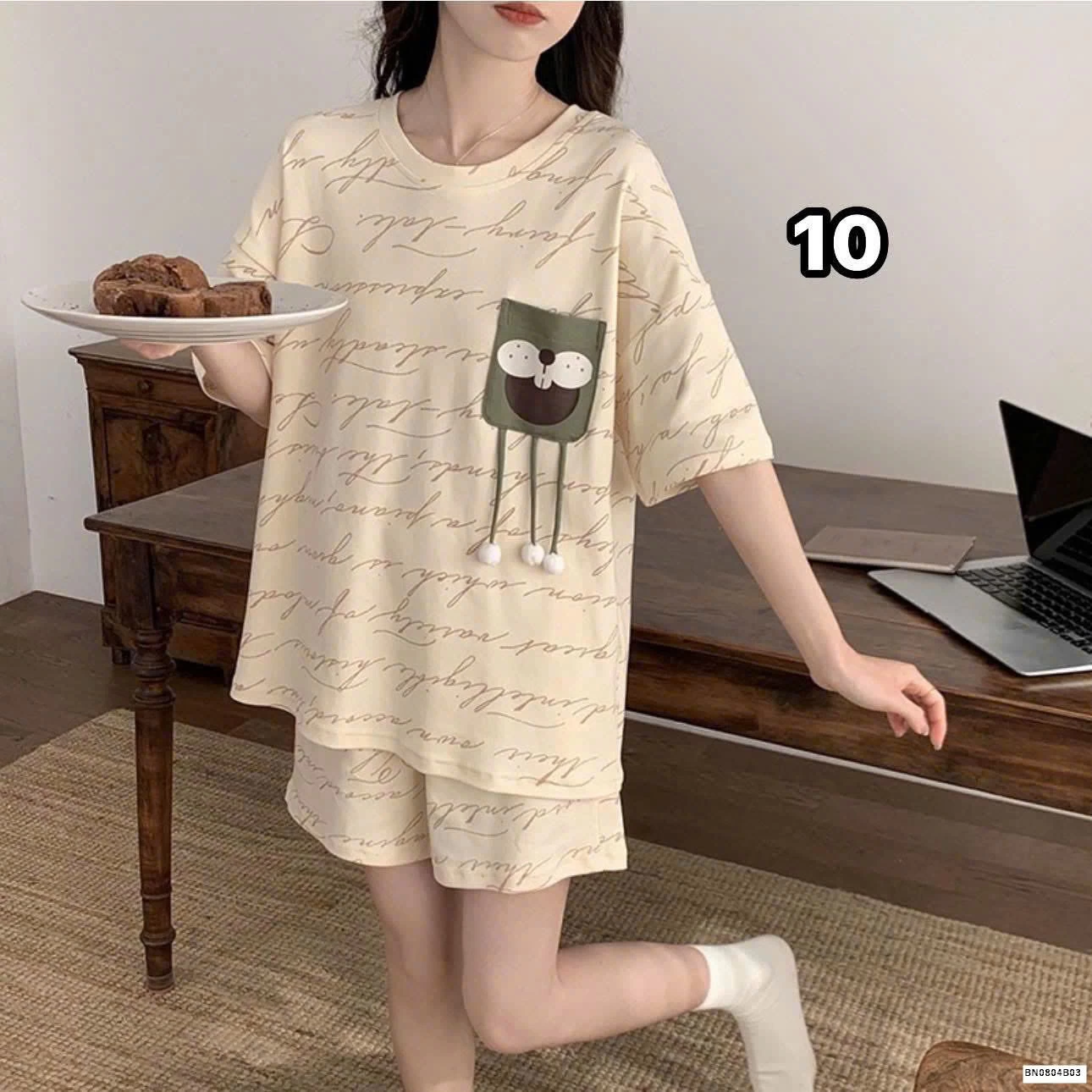 BỘ COTON CỘC TAY MẶC NHÀ