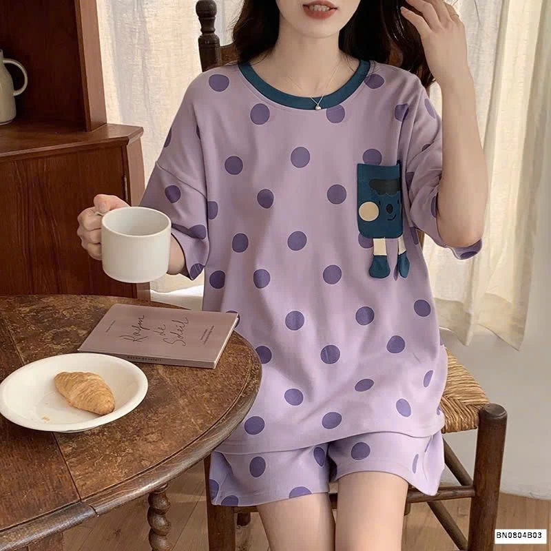 BỘ COTON CỘC TAY MẶC NHÀ