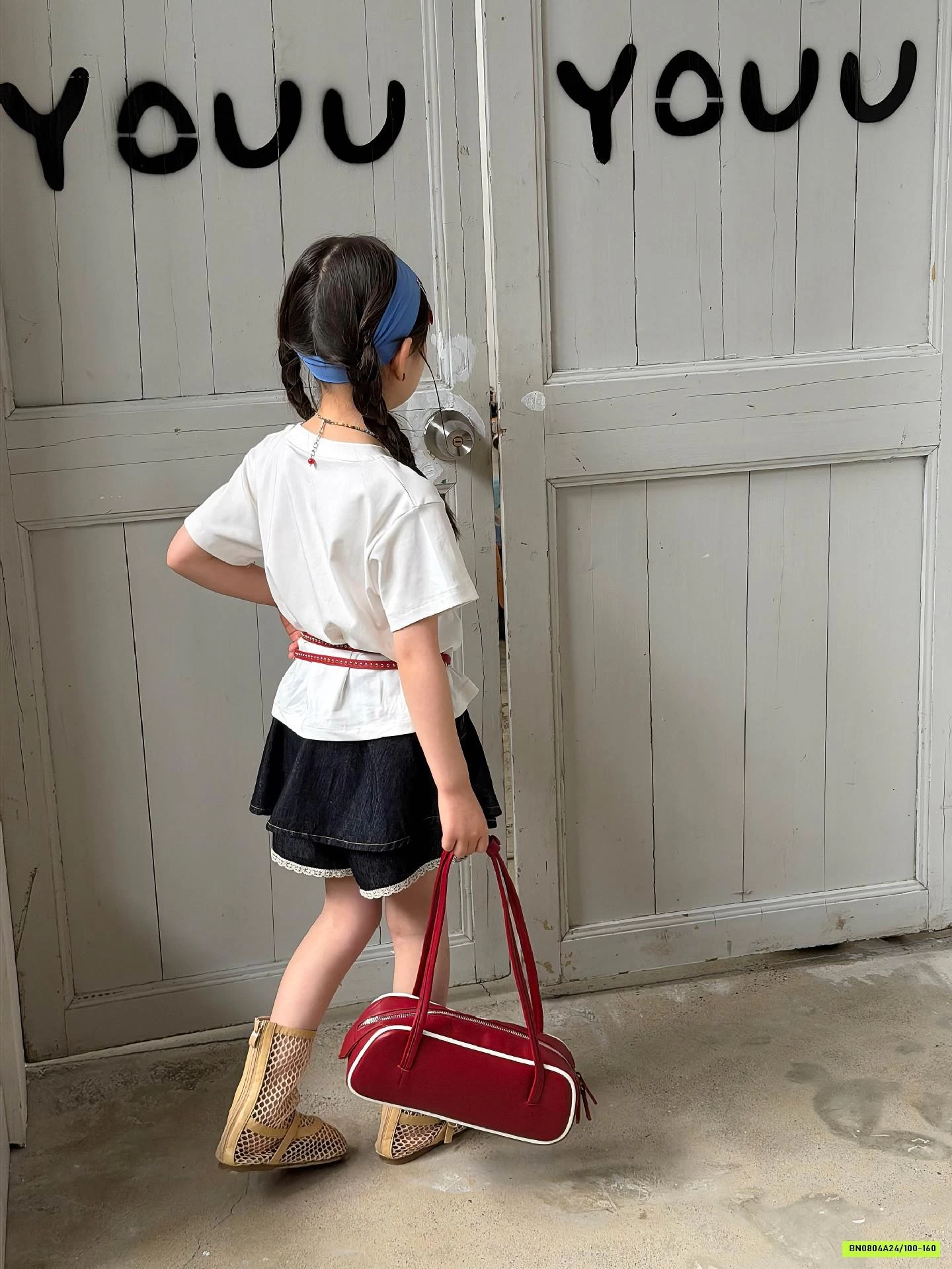 ÁO THUN THỎ MIX QUẦN VÁY DENIM