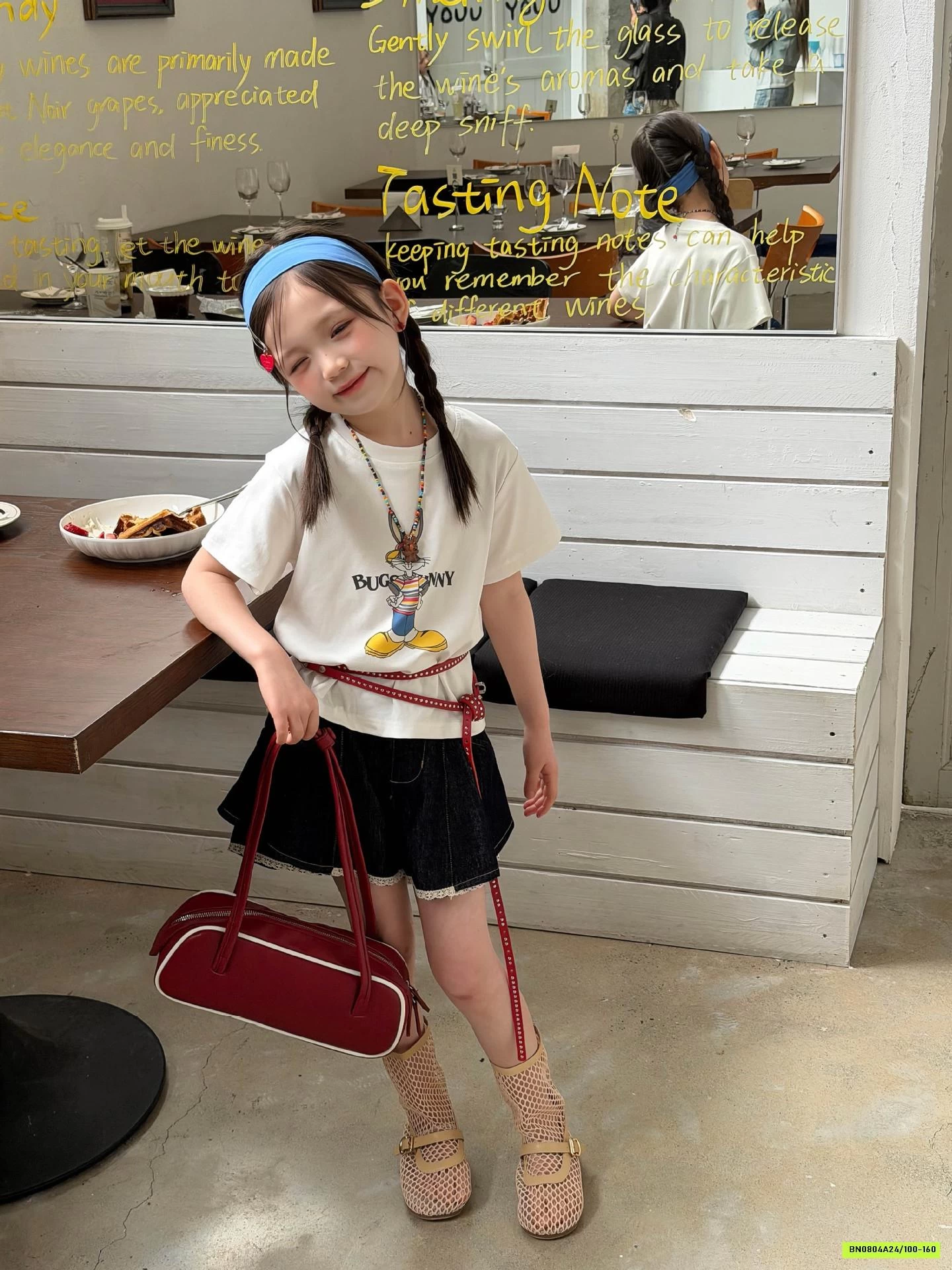 ÁO THUN THỎ MIX QUẦN VÁY DENIM