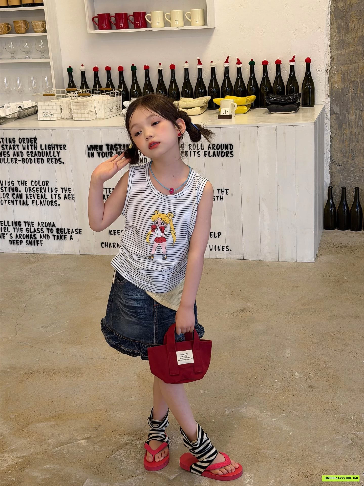 ÁO KẺ MIX CV JEANS ĐUÔI CÁ