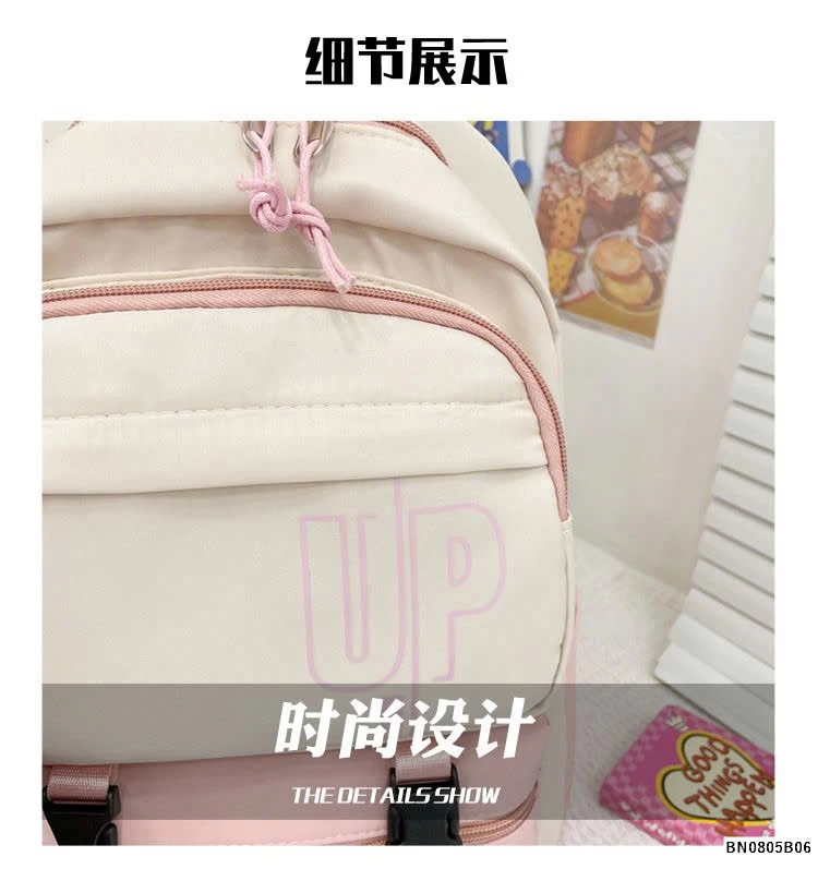 BALO VẢI TIỂU HỌC PHỐI MÀU CHỮ UP