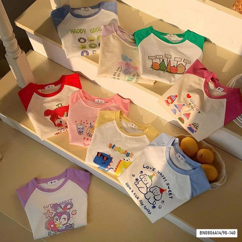 ÁO THUN PHỐI MÀU TAY 7 MẪU