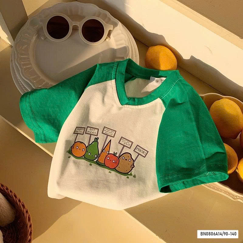 ÁO THUN PHỐI MÀU TAY 7 MẪU