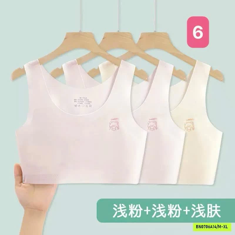 SET 3 ÁO LÓT TÀNG HÌNH CHO BÉ GÁI