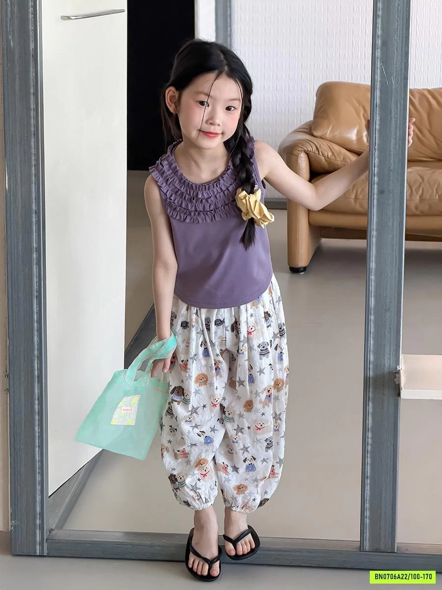 ÁO SÁT NÁCH CỔ VIỀN BÈO 26C053 AMBB