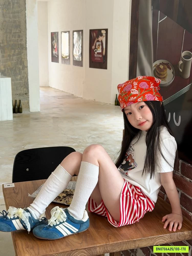 ÁO CÚN MIX SHORT KẺ ĐỎ AMBB