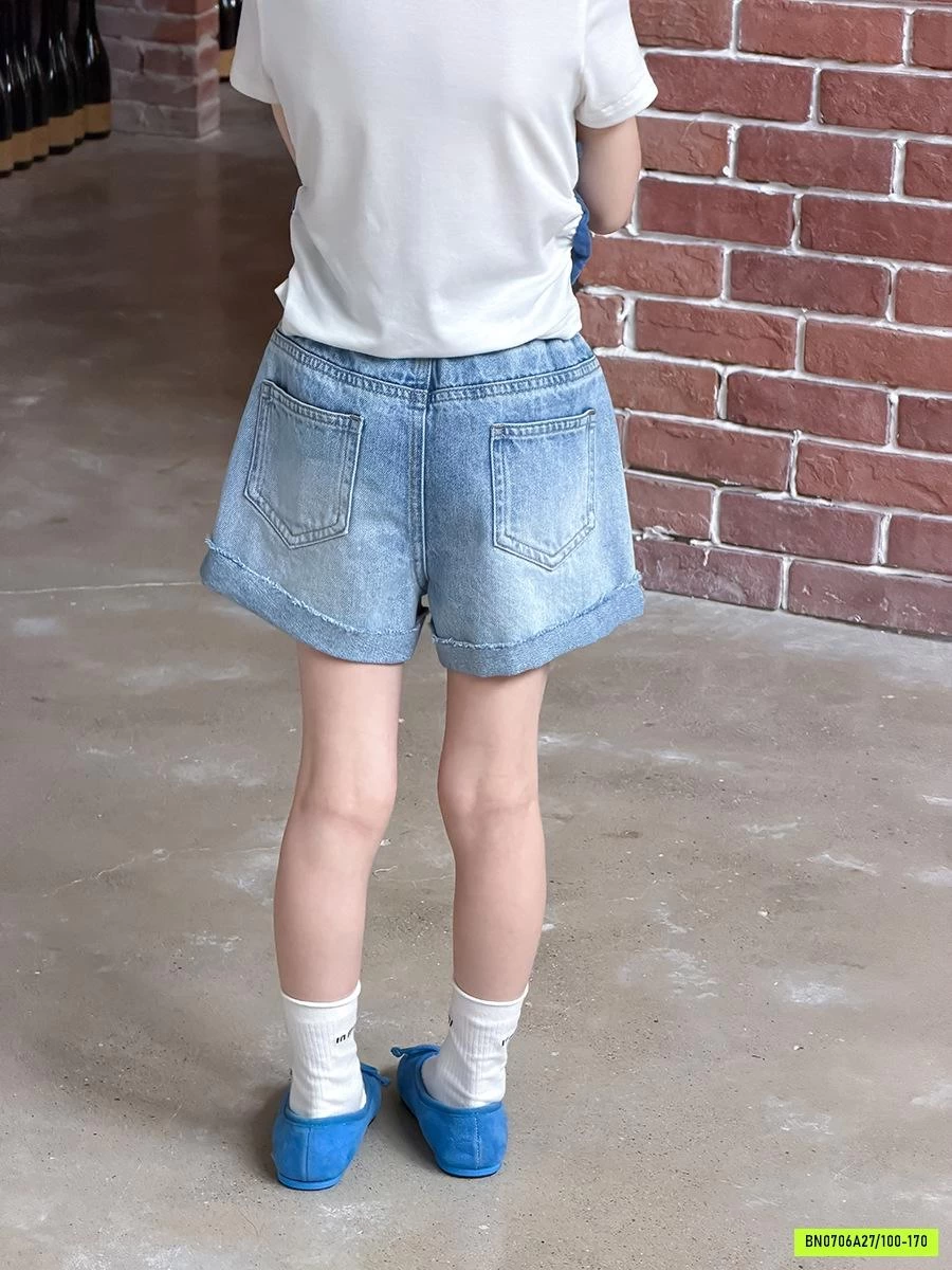 SHORT JEANS GẤP GẤU 26C067 AMBB