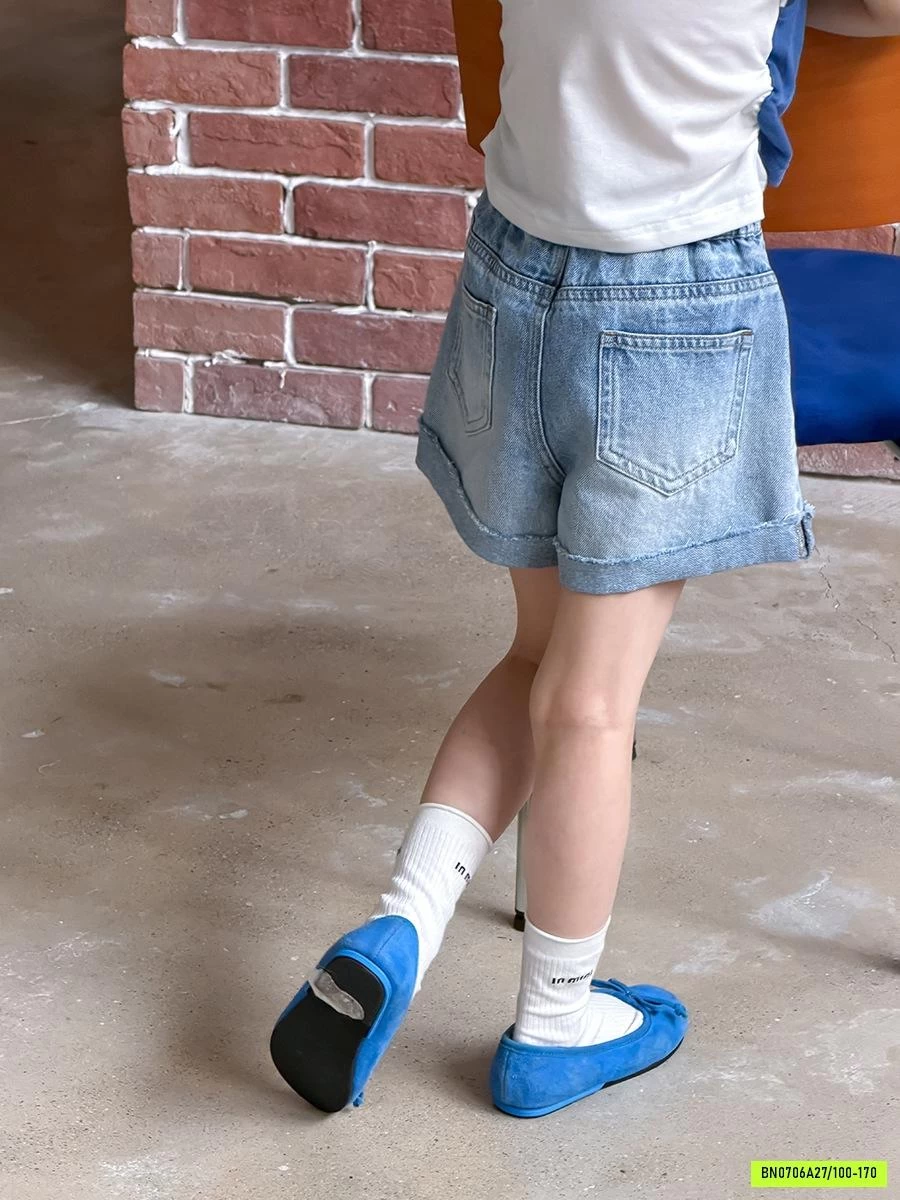 SHORT JEANS GẤP GẤU 26C067 AMBB