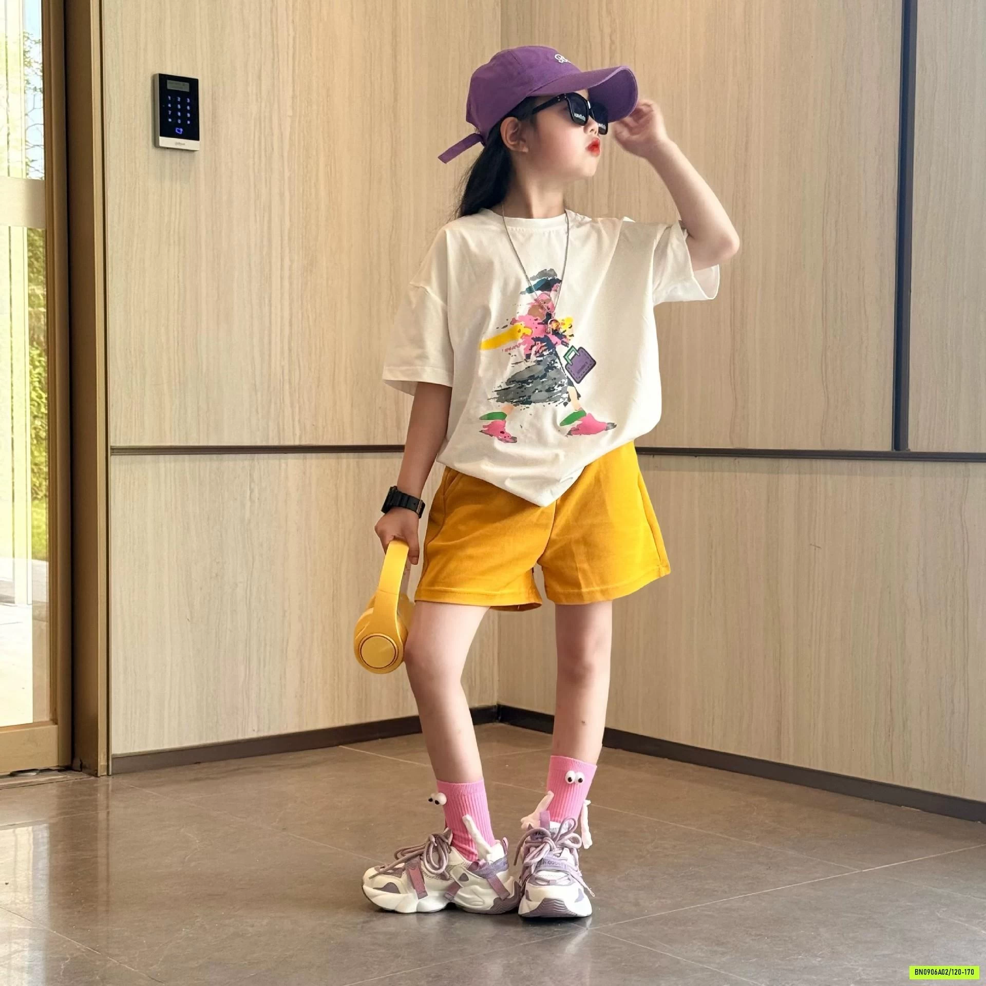 ÁO HÌNH VẼ MIX SHORT TRƠN MÀU