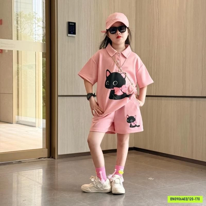 SÉT POLO MÈO HỒNG SZ ĐẠI