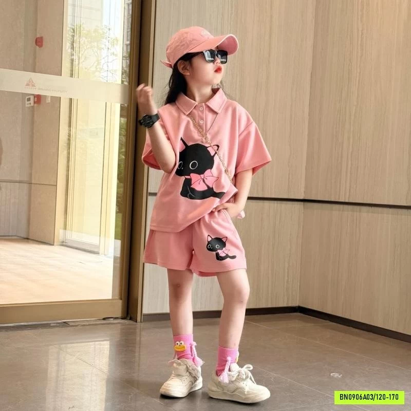 SÉT POLO MÈO HỒNG SZ ĐẠI