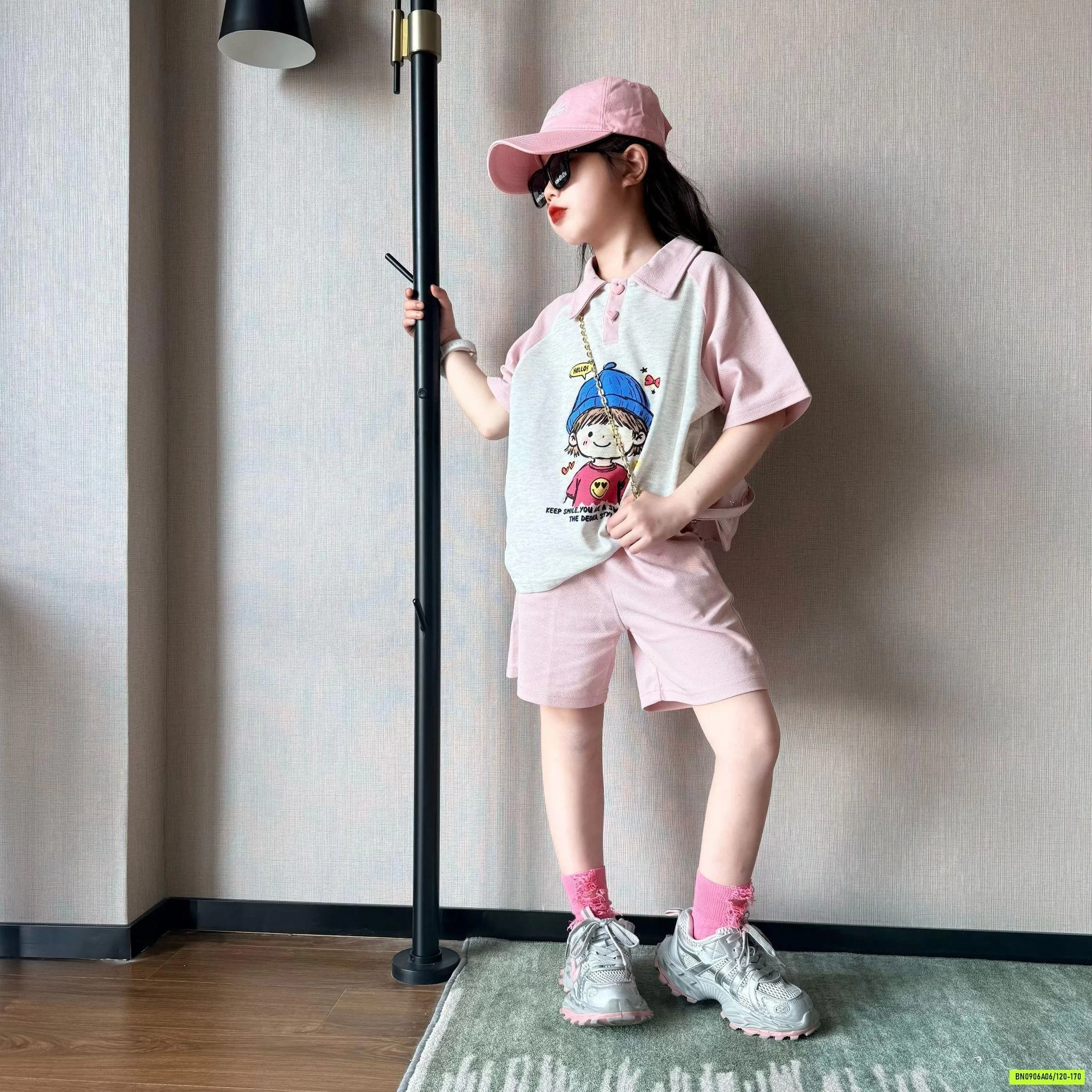 SÉT POLO HỒNG PHỐI MÀU TAY SZ ĐẠI