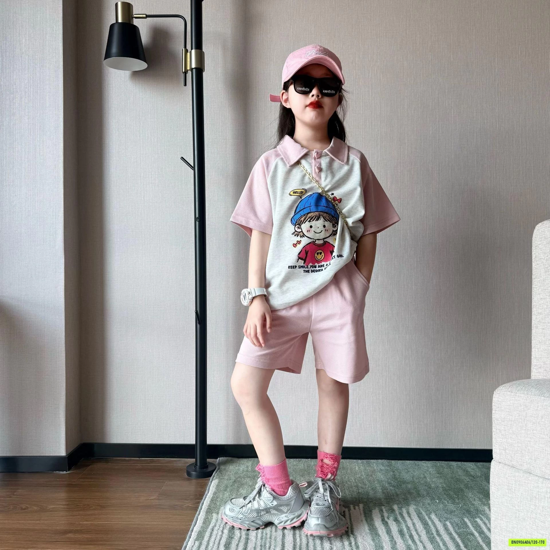 SÉT POLO HỒNG PHỐI MÀU TAY SZ ĐẠI