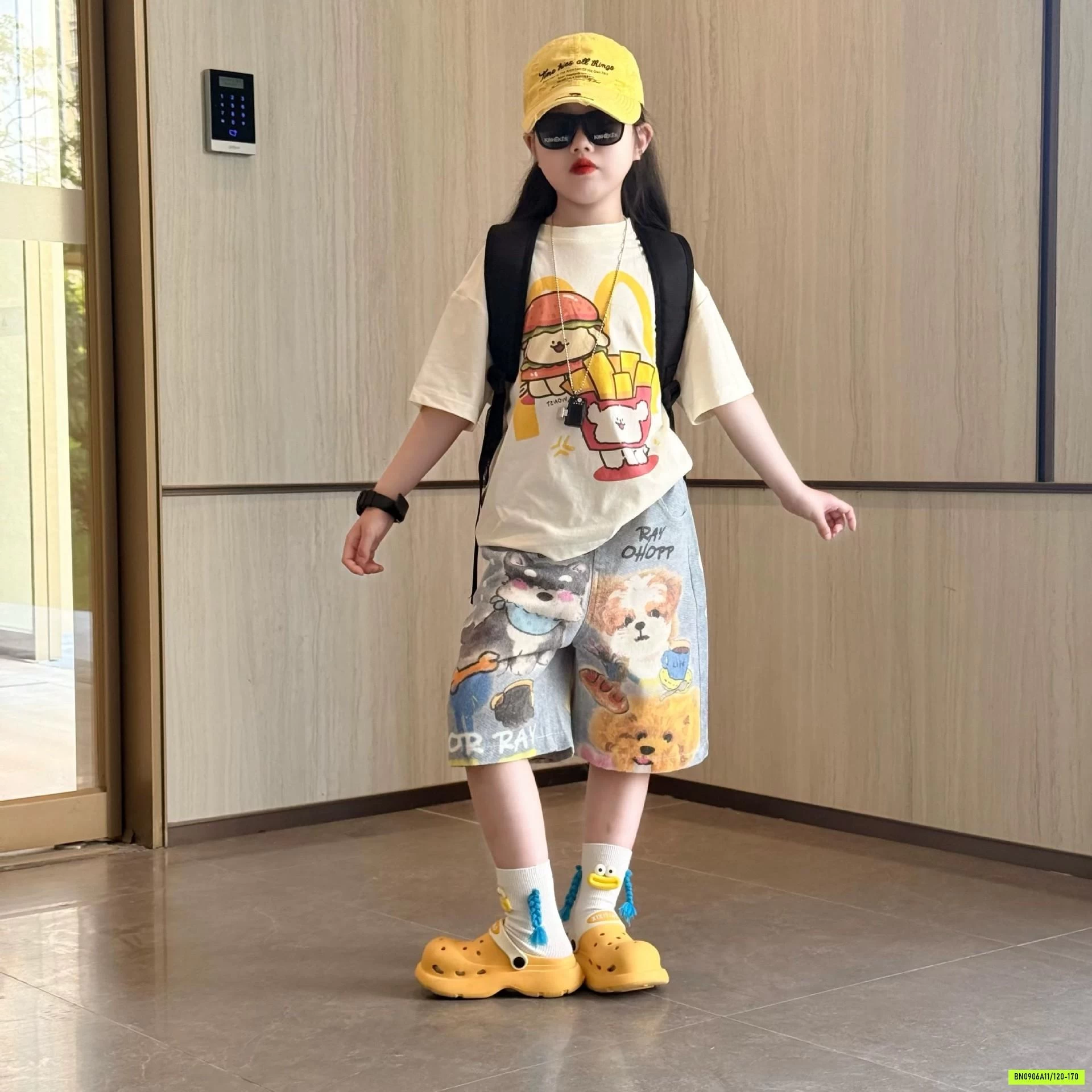 ÁO THUN CÚN MIX JEANS LỠ