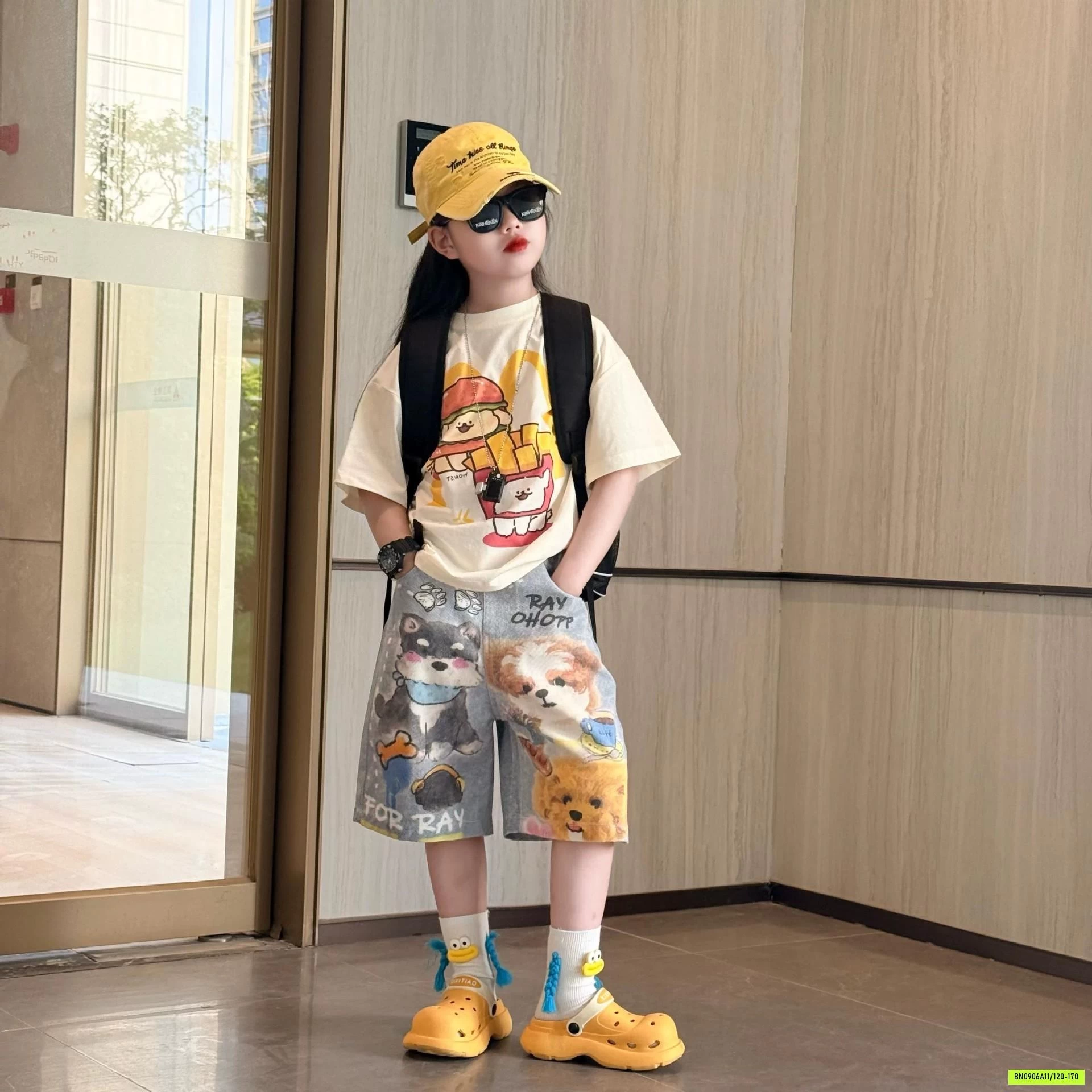 ÁO THUN CÚN MIX JEANS LỠ
