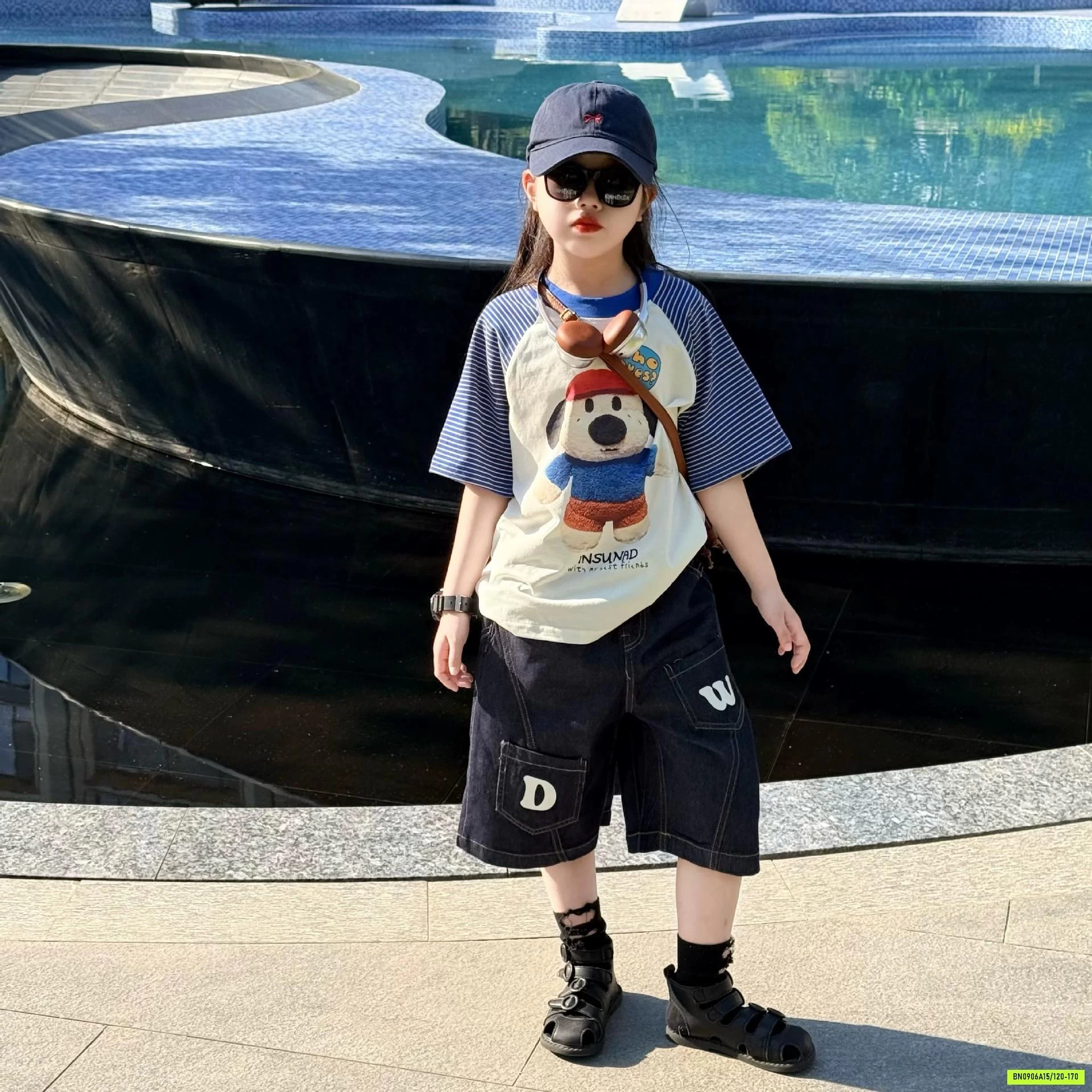 ÁO KẺ SẮC MÀU MIX SHORT VÀNG