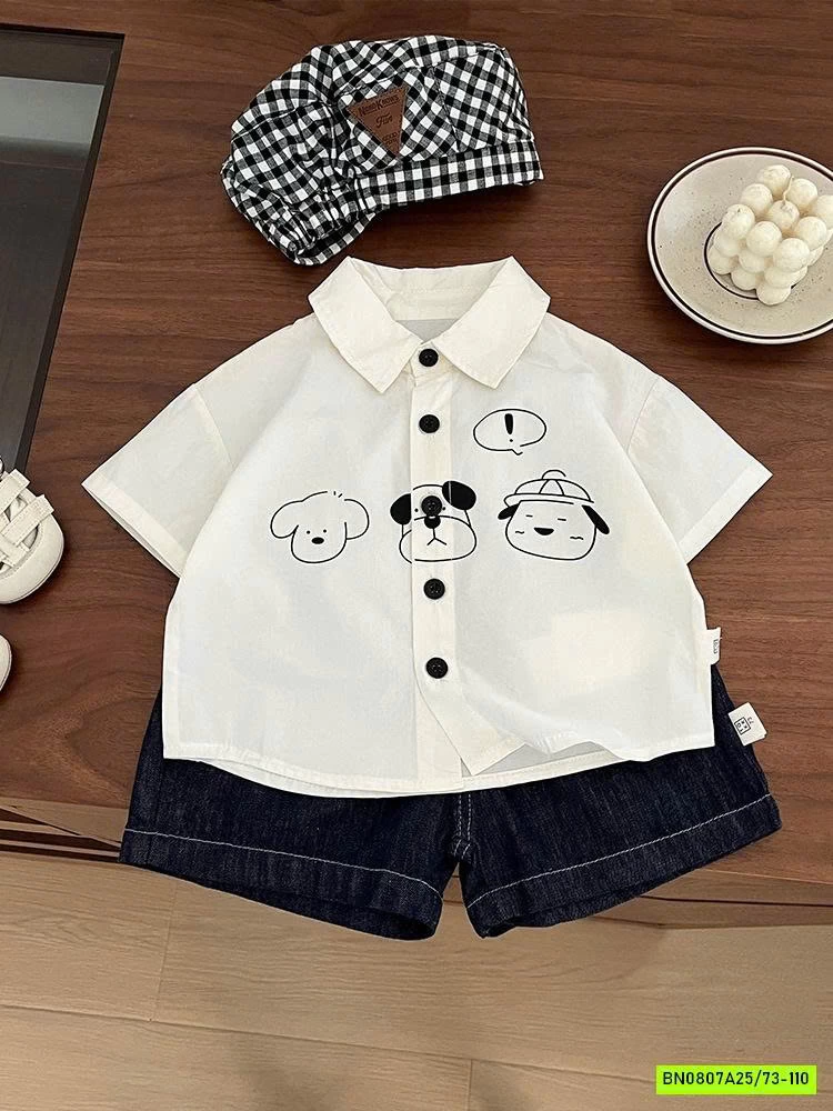 SÉT ÁO MIX SHORT DENIM SZ NHÍ