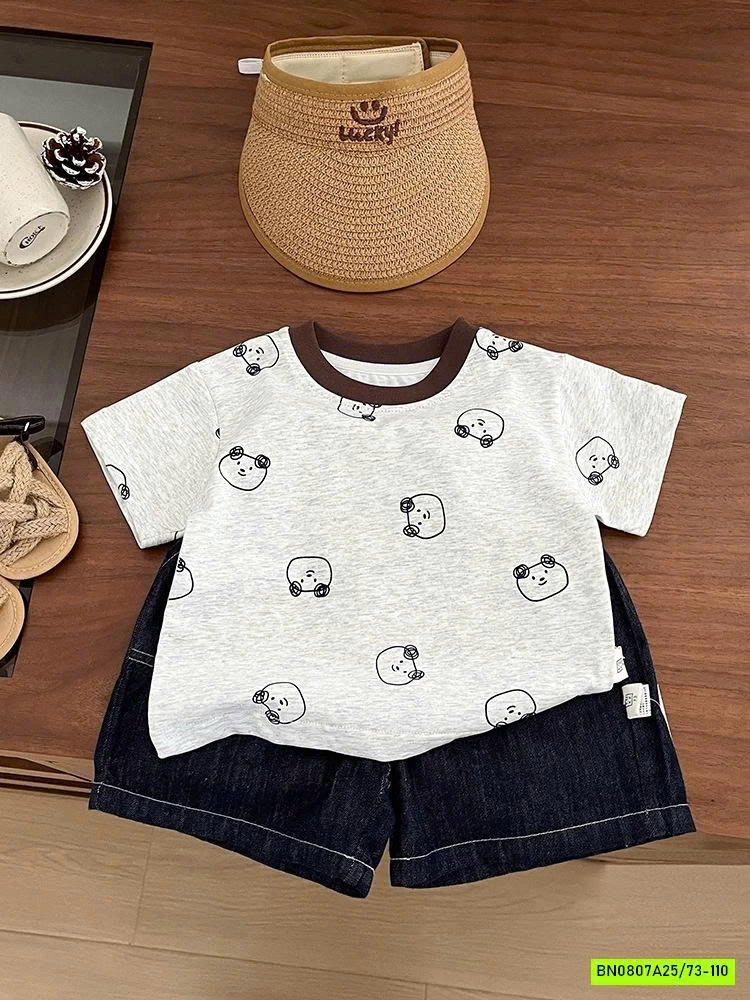 SÉT ÁO MIX SHORT DENIM SZ NHÍ