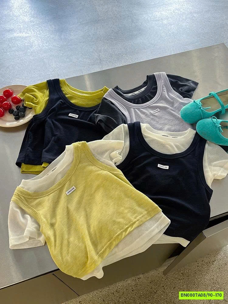 ÁO COTTON GIẤY GIẢ 2 LỚP GILE