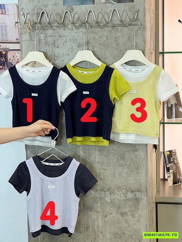 ÁO COTTON GIẤY GIẢ 2 LỚP GILE