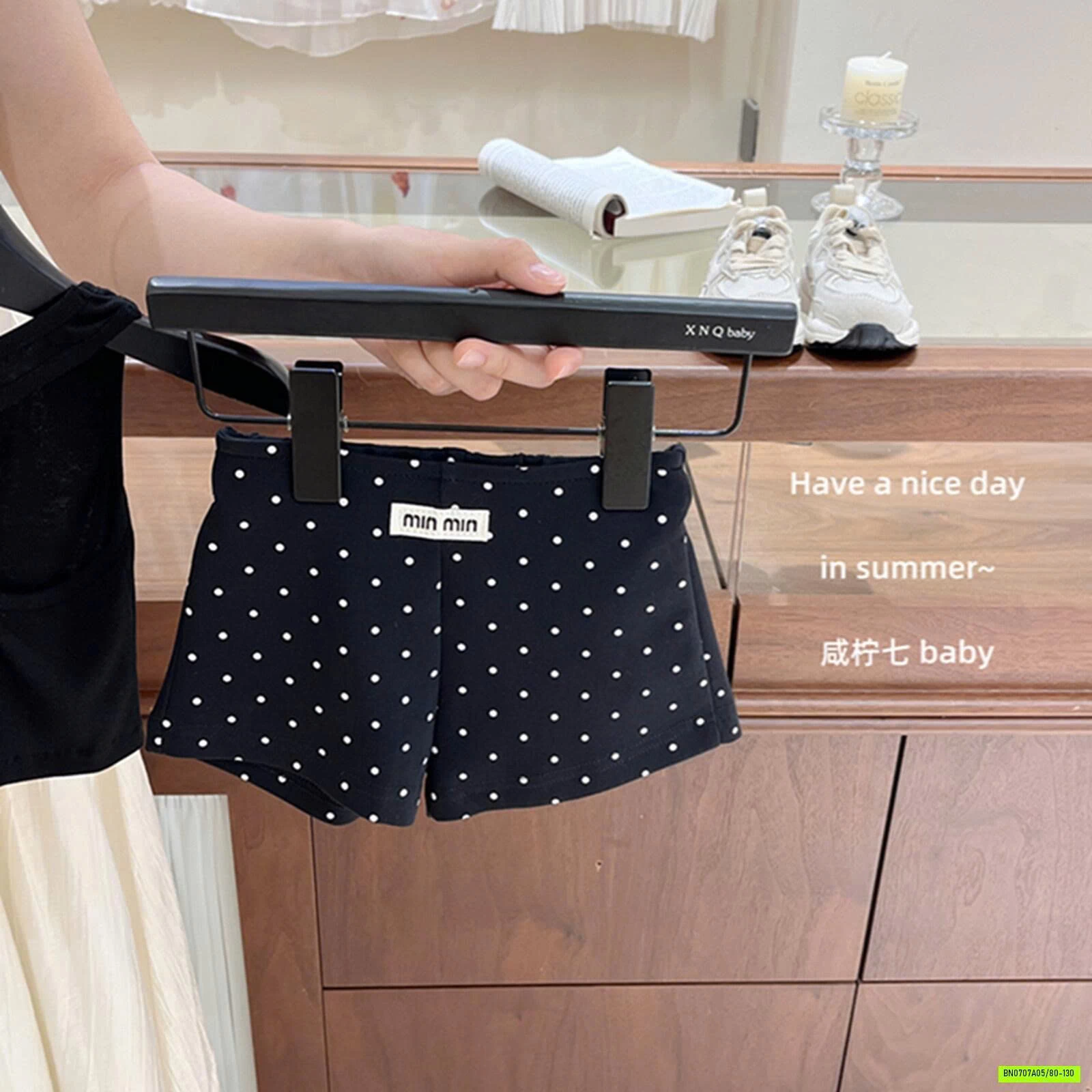 ÁO BA LỖ MIX SHORT CHẤM BI TBABY