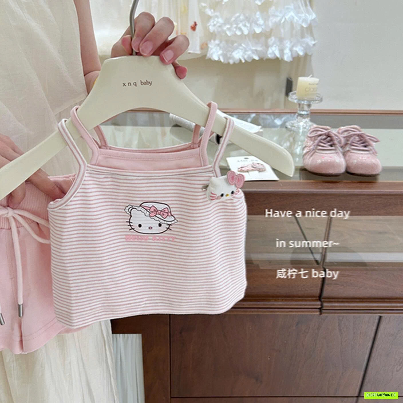 SÉT 2 DÂY KITTY HỒNG TBABY