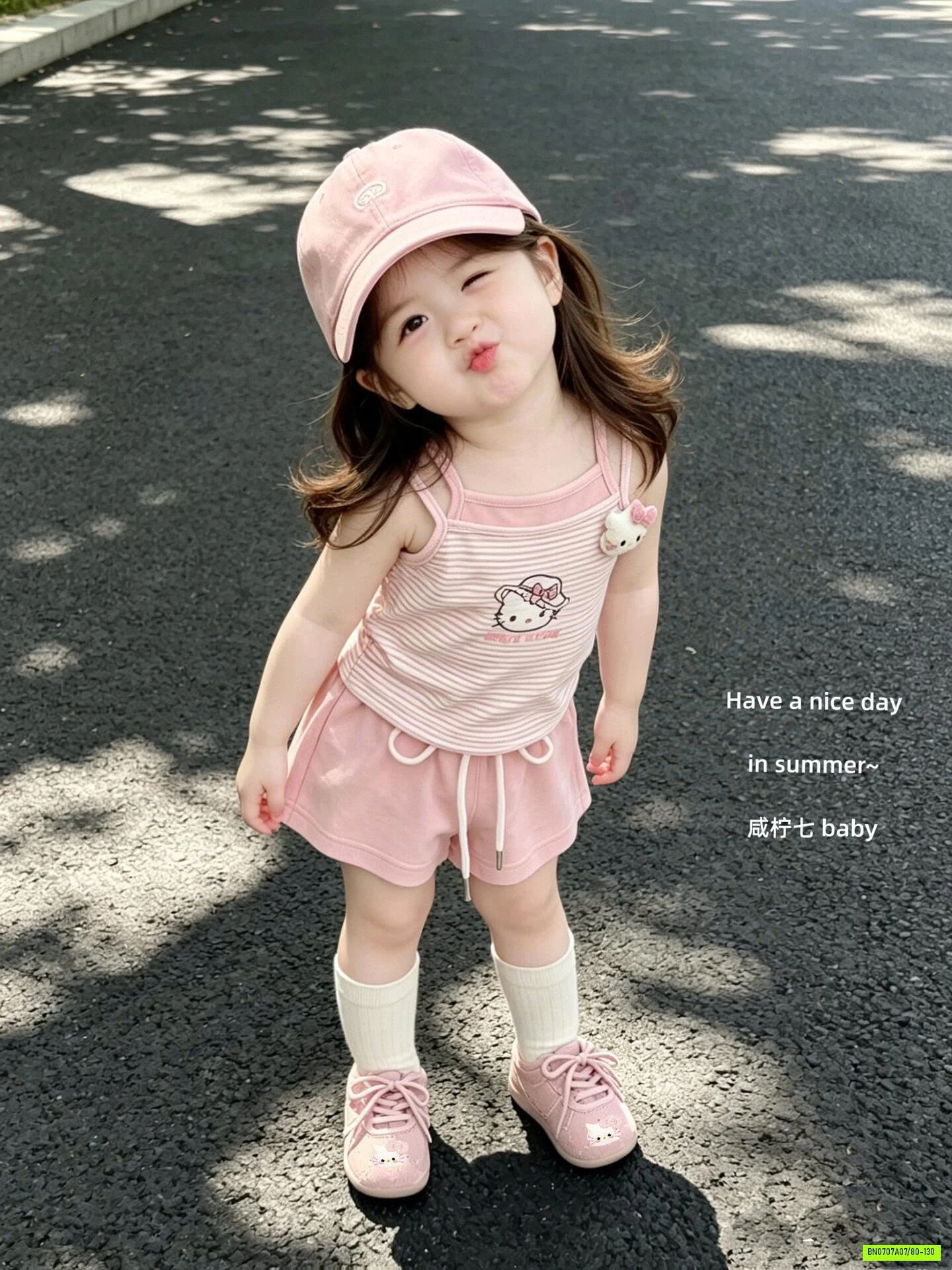 SÉT 2 DÂY KITTY HỒNG TBABY