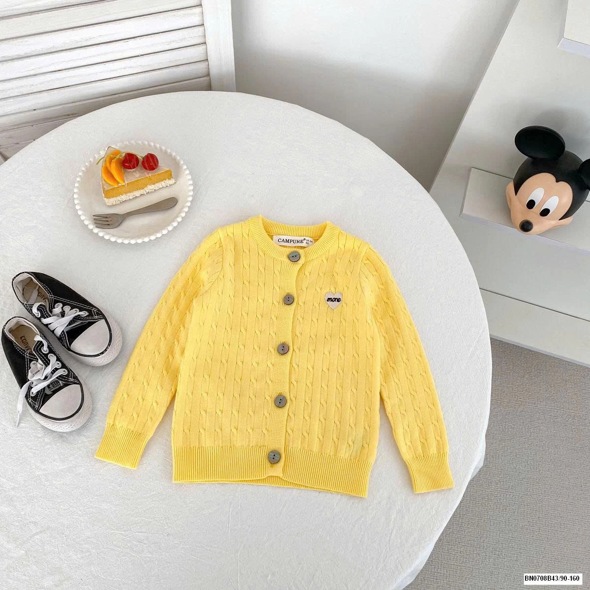 ÁO LEN CARDIGAN TRÁI TIM BG