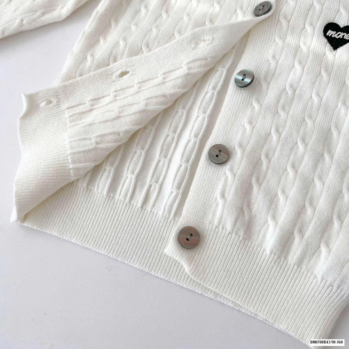 ÁO LEN CARDIGAN TRÁI TIM BG