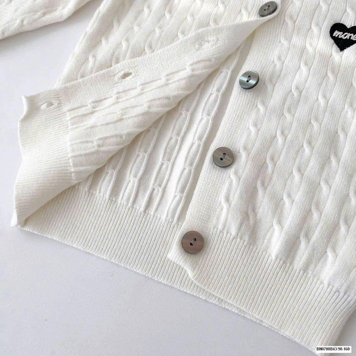 ÁO LEN CARDIGAN TRÁI TIM BG