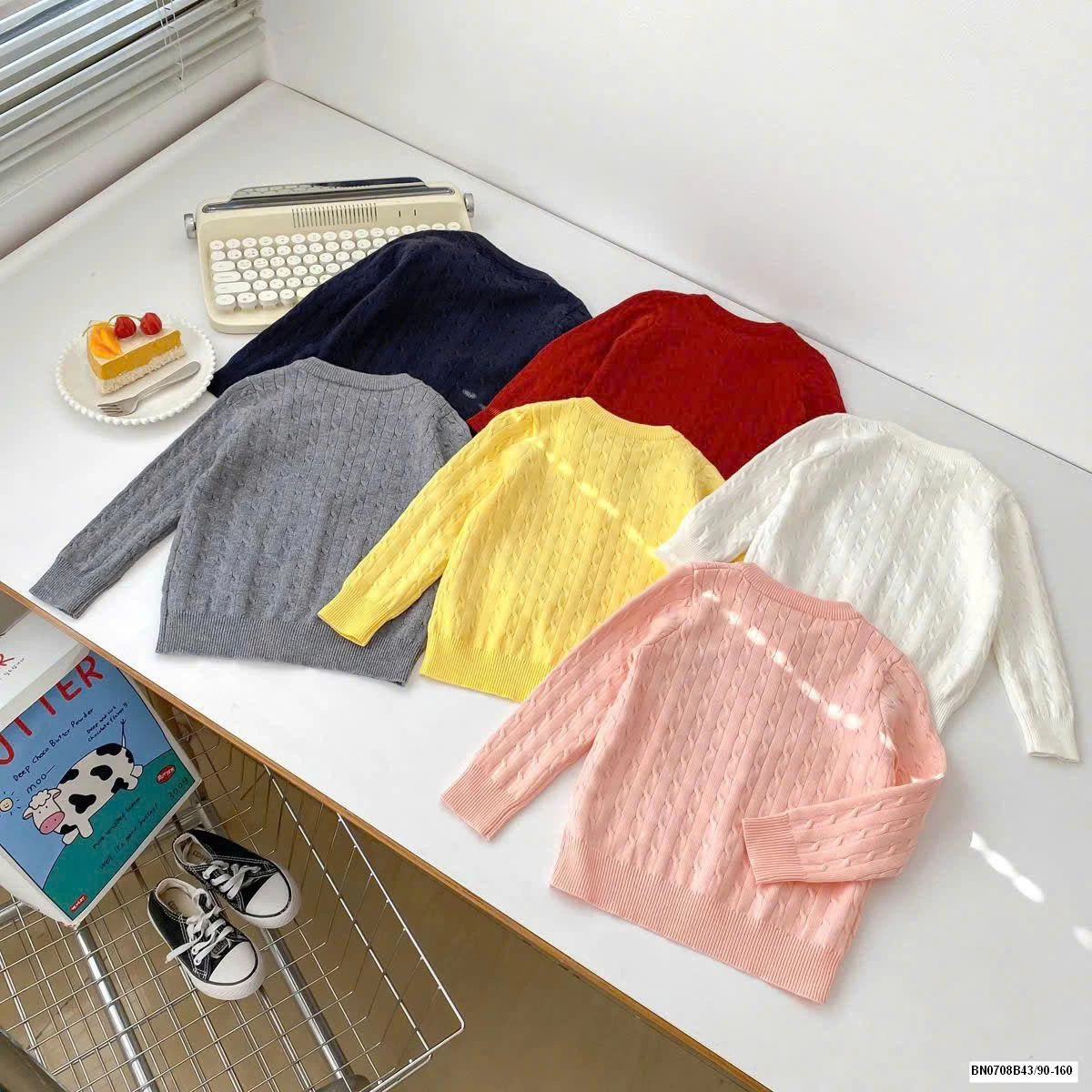 ÁO LEN CARDIGAN TRÁI TIM BG