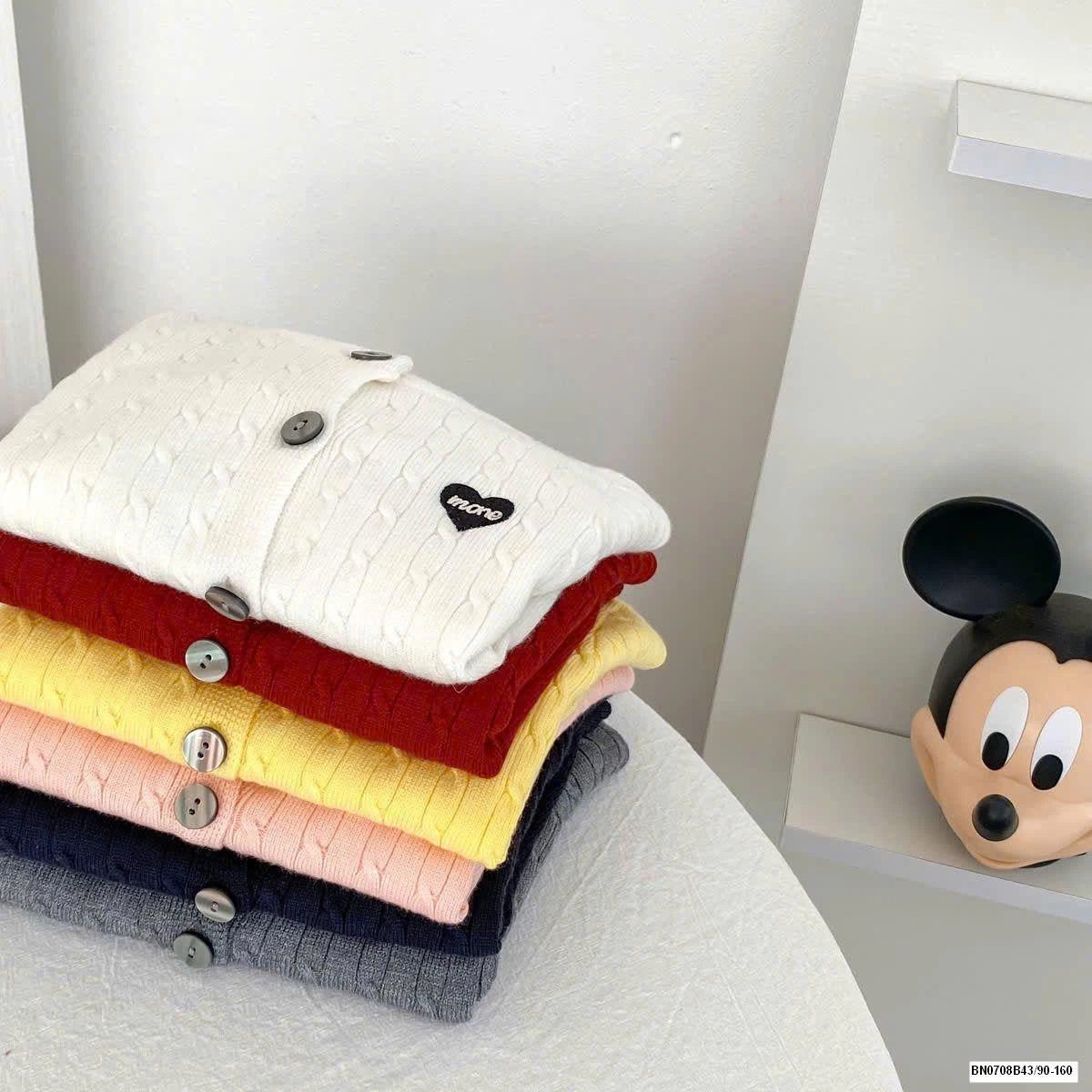 ÁO LEN CARDIGAN TRÁI TIM BG