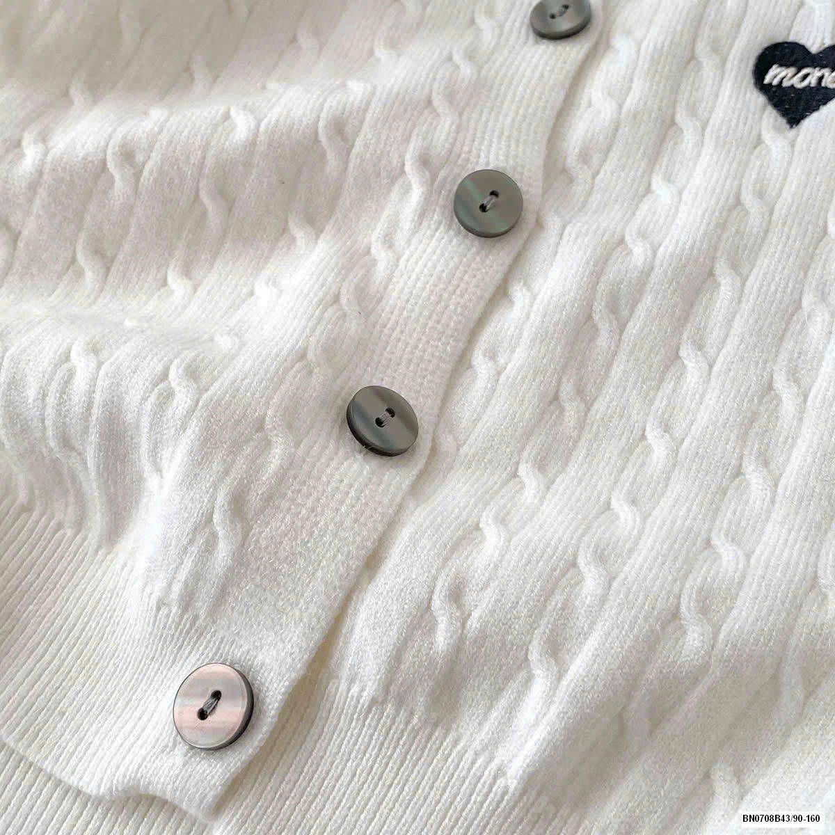 ÁO LEN CARDIGAN TRÁI TIM BG