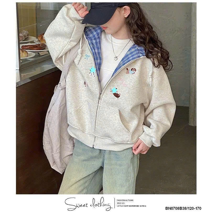 ÁO KHOÁC NỈ THÊU CÚN BG