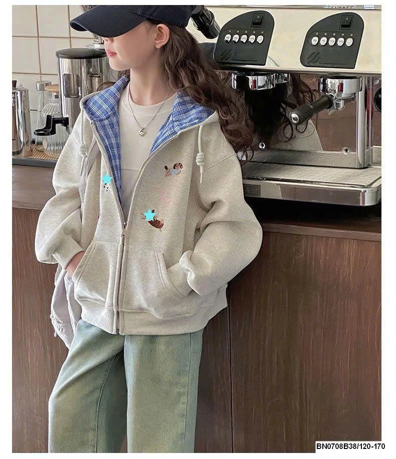 ÁO KHOÁC NỈ THÊU CÚN BG