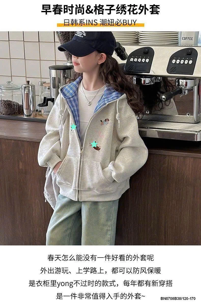 ÁO KHOÁC NỈ THÊU CÚN BG