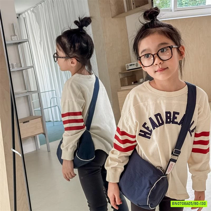 ÁO THUN IN CHỮ SỌC TAY ADBABY