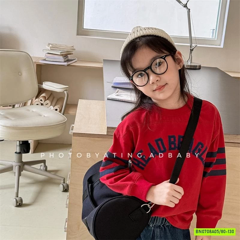 ÁO THUN IN CHỮ SỌC TAY ADBABY