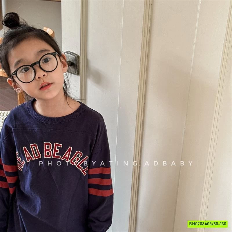 ÁO THUN IN CHỮ SỌC TAY ADBABY