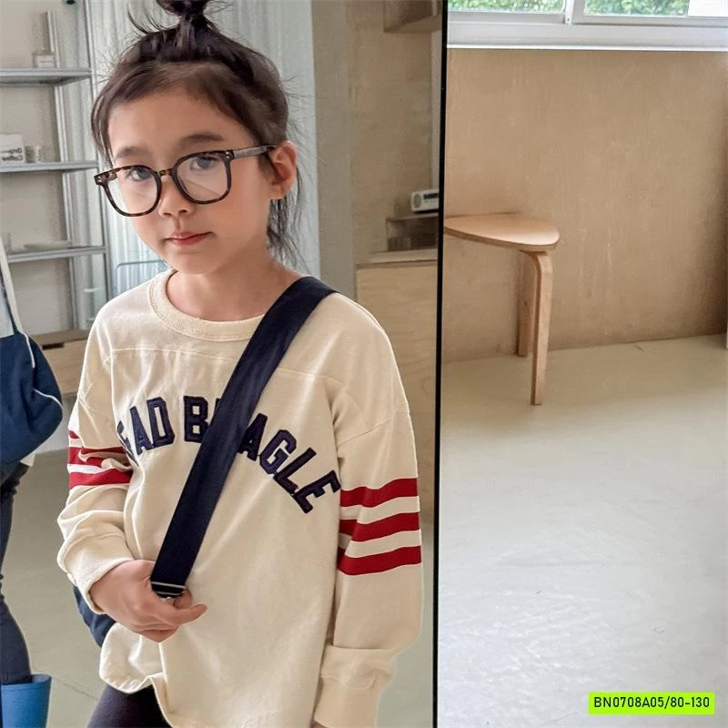 ÁO THUN IN CHỮ SỌC TAY ADBABY