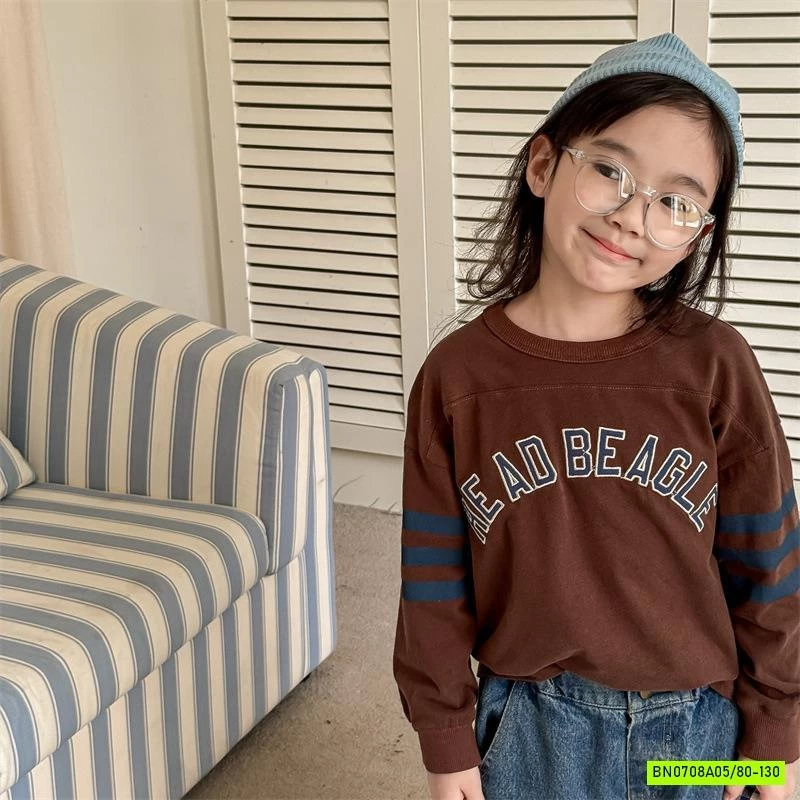 ÁO THUN IN CHỮ SỌC TAY ADBABY