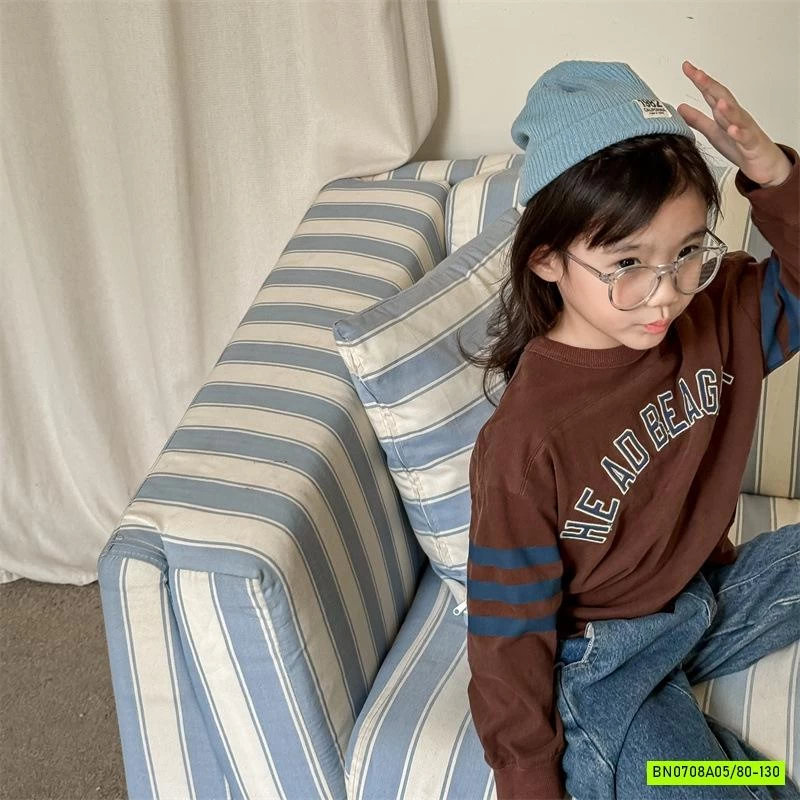 ÁO THUN IN CHỮ SỌC TAY ADBABY