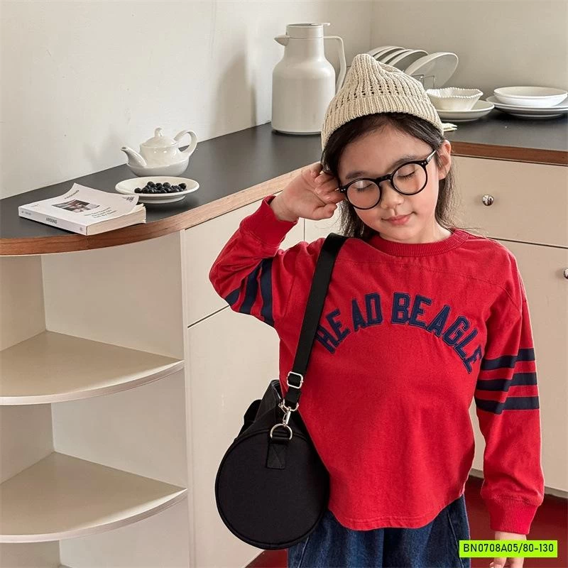 ÁO THUN IN CHỮ SỌC TAY ADBABY