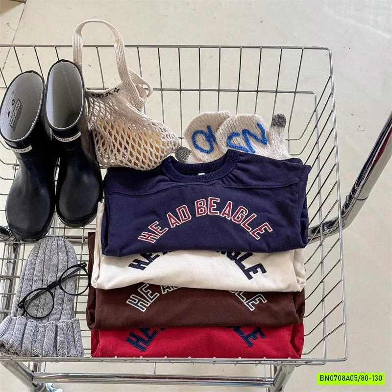 ÁO THUN IN CHỮ SỌC TAY ADBABY