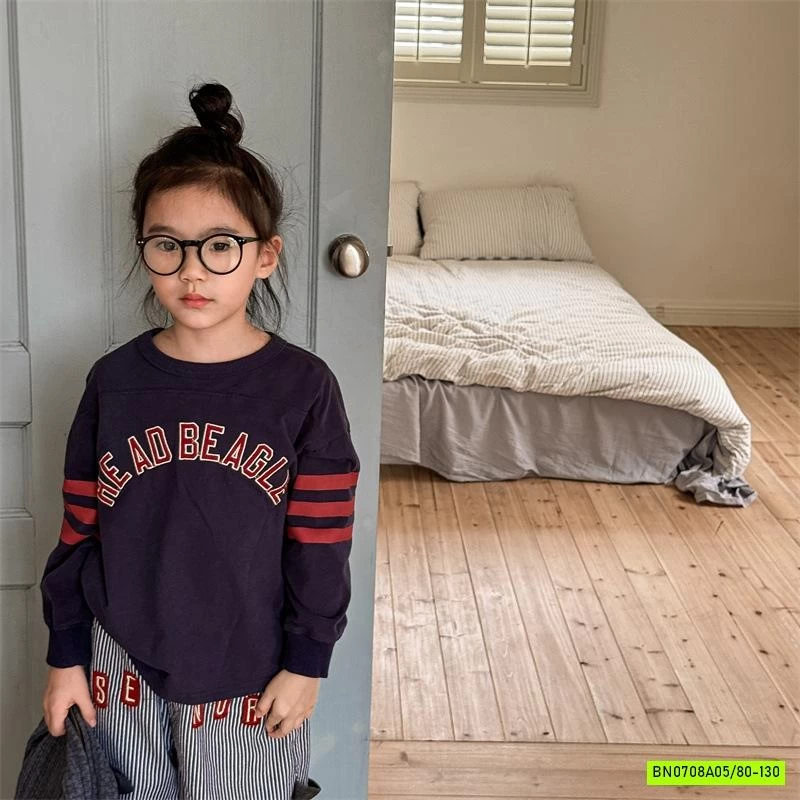 ÁO THUN IN CHỮ SỌC TAY ADBABY